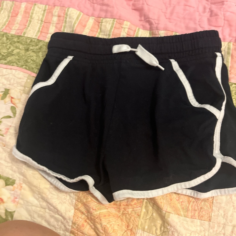 Women's Black Shorts with White Trim